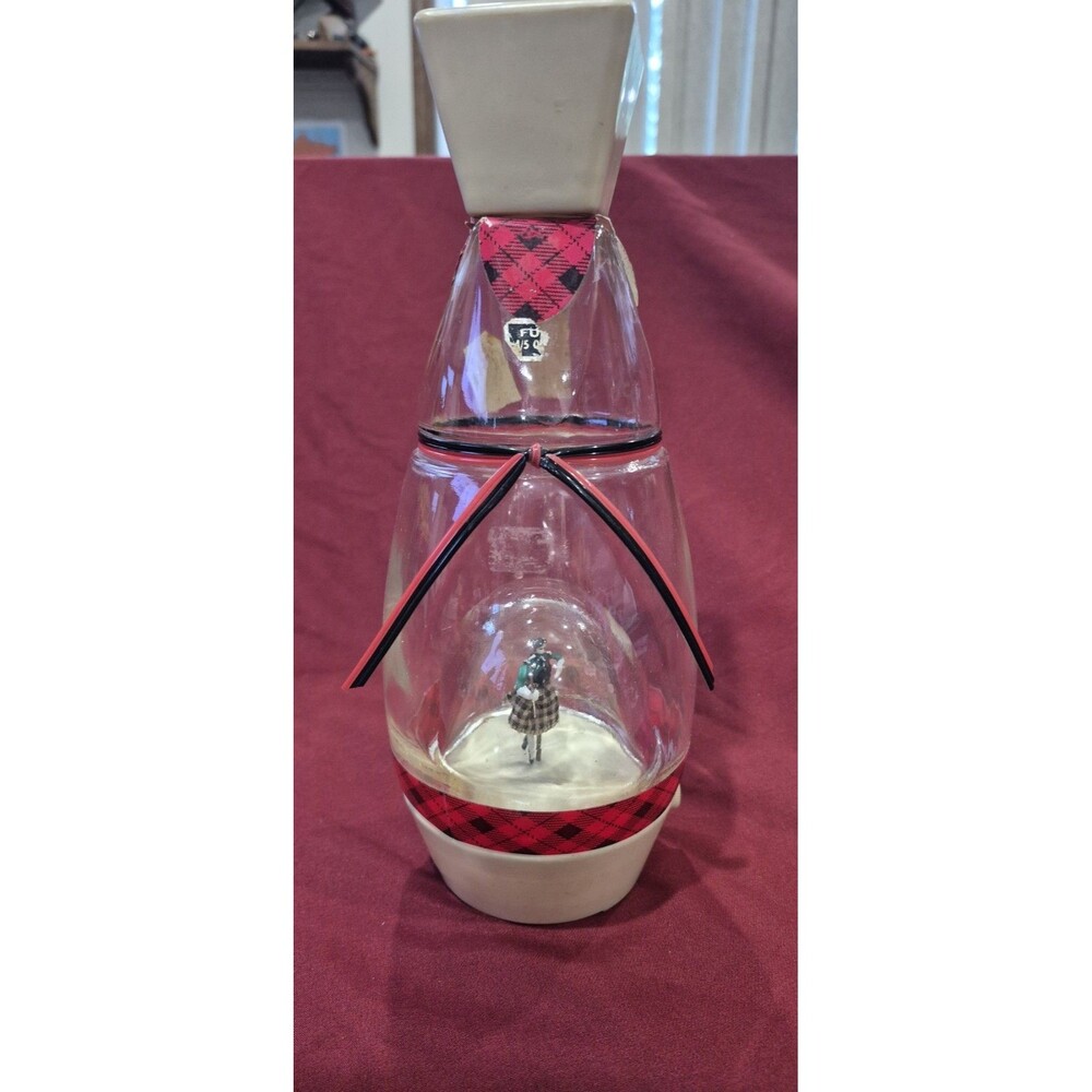 VTG 60's Gilbey’s Spey Royal Scotch Whiskey Bottle W/Music Box & Dancer In Kilt